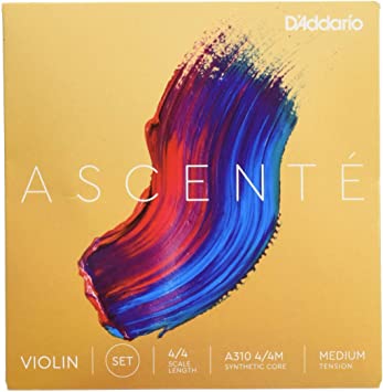 D'Addario A310 4/4M Medium Tension Ascenté Violin String Set, 4/4 Scale