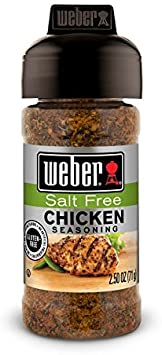 Weber Salt Free Chicken Seasoning, 2.50 Ounces, Pack of 3