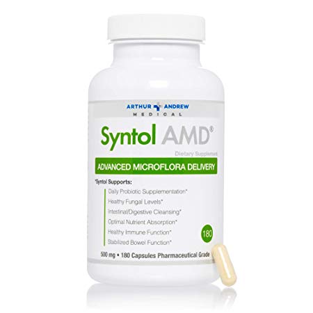 Arthur Andrew Medical - Syntol - Advanced Microflora Delivery - Gentle Yeast Cleanse With Probiotics and Enzymes - 180 caps