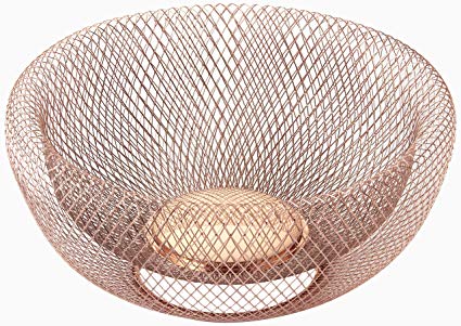 NIFTY 7511COP Double Wall Mesh Decorative and Fruit Bowl, 5 quart/12, Copper