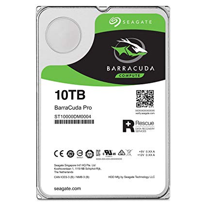 Seagate BarraCuda Pro SATA HDD 10TB 7200RPM 6Gb/s 256MB Cache 3.5-Inch Internal Hard Drive for PC Desktop Computers System All in One Home Servers DAS (ST10000DM0004) (Certified Refurbished)