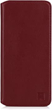 32nd Classic Series 2.0 - Real Leather Book Wallet Case Cover for OnePlus 8, Real Leather Design with Card Slot, Magnetic Closure and Built in Stand - Burgundy