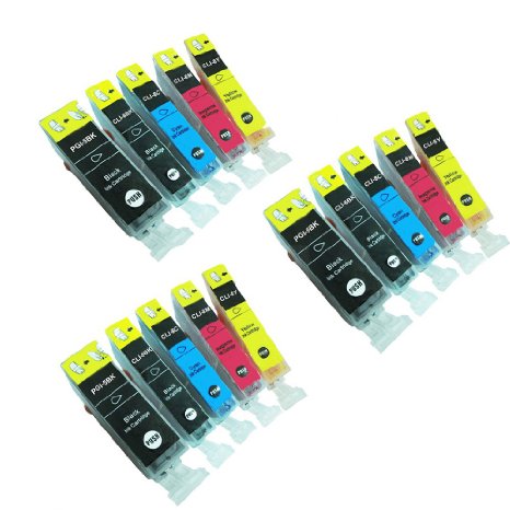 Canon PGI-5BK CLI-8 15-Pack Compatible Ink Cartridges w Chip for Pixma MP500 MP600 MP800 iP4200 iP4300 iP4500 iP5200 iP5200