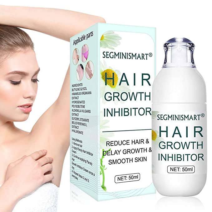 Hair Growth Inhibitor, Hair Inhibitor, Hair Removal Cream, Stop Hair Growth, Painless Hair Removal Inhibitor, for Face, Arm, Leg, Armpit, Permanent Hair Removal, 50ml