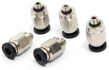 uxcell Air Pneumatic Tube 4mm Push in Connector Fittings 5 Pcs