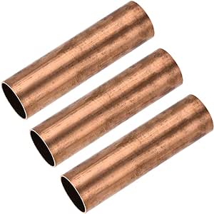 uxcell Copper Round Tube, 28mm OD 1mm Wall Thickness 100mm Length Straight Pipe Tubing 3 Pcs