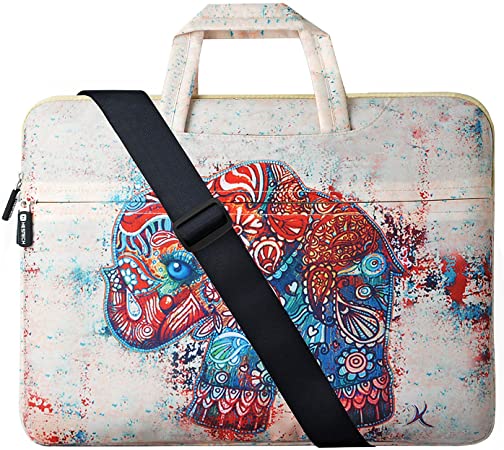 HESTECH 14-15.6 Inch Laptop Sleeve, Carrying Case Handbag Compatible for MacBook Pro | Pro Retina | Lenovo Dell Toshiba HP Chromebook ASUS Acer Ultrabook Notebook (Elephant)