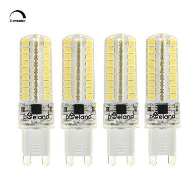 Poeland G9 LED Bulbs 5W 110V Dimmable Pack of 4 White