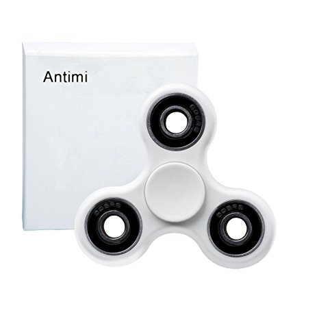 Antimi Hand Spinner Toy,Fidget Spinner Bearing Toy Stress Reducer for ADHD EDC Hand Killing Time，Guarantee 1 min  Spin Time (White)