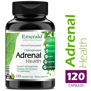 Adrenal Health - with Sensoril Ashwagandha for Improved Energy Levels, Sleep Support, Stress Relief, Pomotes Mental Clarity - Emerald Laboratories- 120 Vegetable Capsules