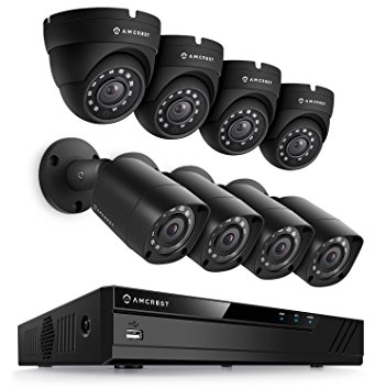 Amcrest Eco-Series 1080P HD Over Analog (HDCVI) Video Security System, 66ft IR LED Night Vision, Long Distance Transmit Range, Pre-Installed 1TB HD