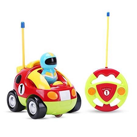 Holy StoneÂ® RC Cartoon Race Car with action figure,Radio Control Toy with music for Toddlers