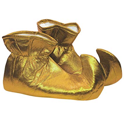 Cloth Elf Shoes (Choose Color) Green Red Gold Shiny Christmas Xmas Jester