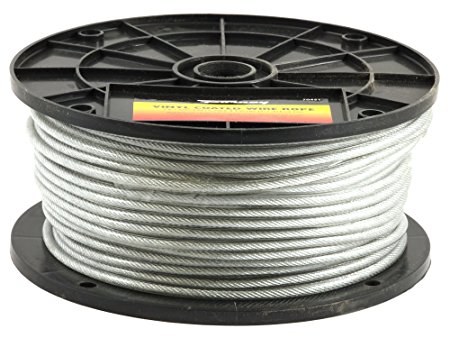 Forney 70451 Wire Rope, Vinyl Coated Aircraft Cable, 250-Feet-by 3/32-Inch thru 3/16-Inch