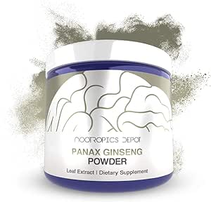 Nootropics Depot Panax Ginseng Leaf Extract Powder (40-45% Ginsenosides) 30 Grams