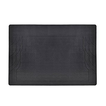 MotorTrend Utility Cargo Floor Mats for Car - Trimmable to Fit, Foldable, Cargo & Trunk Protection (Black)