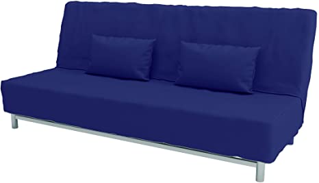 The Cotton Beddinge Lovas Sofa Bed with Pillows Cover Replacement is Custom Made. It Fits IKEA Beddinge Futon. A Sleeper Slipcover Replacement (Polyester Flax Blue)