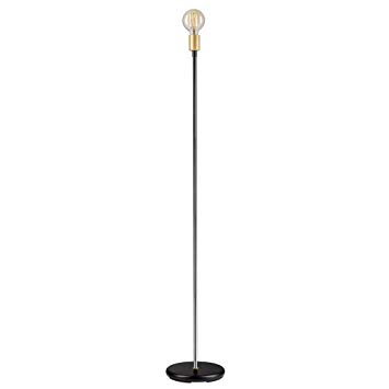 Globe Electric 12938 Remington 57" Black Floor Lamp, Exposed Bulb