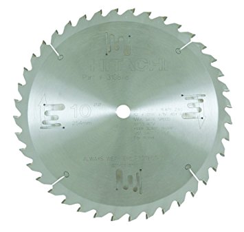 Hitachi 310878 40-Teeth Tungsten Carbine Tipped 10-Inch ATB 5/8-Inch Arbor Finish Saw Blade