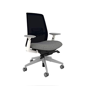 Haworth Soji Office Chair with Ergonomic Adjustments and Flexible Mesh Back, Navy