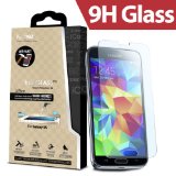 iCarez for Samsung Galaxy S5 Tempered Glass Screen Protector Highest Quality Premium Anti-Scratch Bubble-free Reduce Fingerprint No Rainbow Washable Easy Install Product with Lifetime Replacement Warranty 1-Pack033mm25D Rounded Edges - Retail Packaging 2014