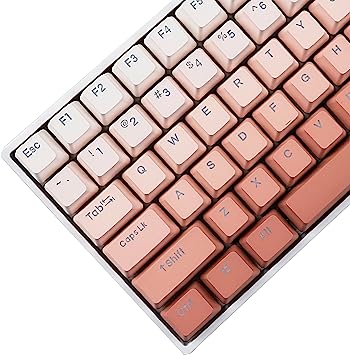 108 122 Double Shot Backlit Blush Keycaps PBT Shine Through OEM Profile Keycap for MX Mechaniccal Keyboard 61 68 84 87 104