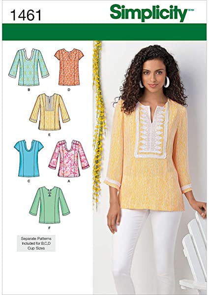 Simplicity Creative Patterns 1461 Misses' and Plus Size Tunic, AA (10-12-14-16-18)