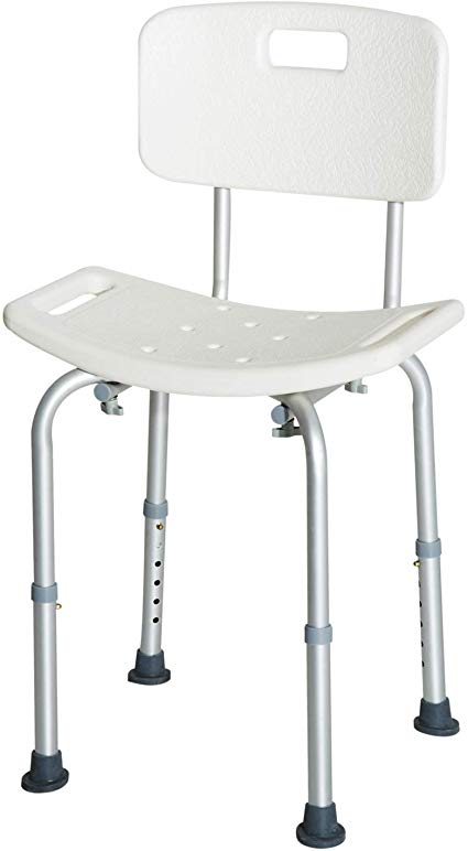 HOMCOM Bath Chair Shower Seat Safety Bathroom Elderly Aids Adjustable Positions