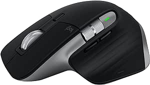 Logitech MX Master 3S for Mac Wireless Bluetooth Mouse, Ultra-Fast Scrolling, Ergo, 8K DPI, Quiet Clicks, Track on Glass, USB-C, Apple, iPad - Space Grey (Renewed)