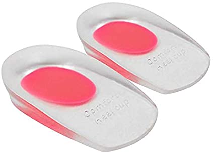 Gel Heel Cups Spurs Soft Top Layer Comfort Pain Relief Body And Base Ltd (Pink UK 3-7)