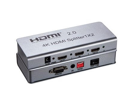 Expert Connect 1x2 HDMI Splitter | 2 Port | 1 in - 2 out | Ultra HD 4K/2K @ 60Hz (60 fps), HDR | HDMI 2.0, HDCP 2.2 | Full HD/3D | 1080P | DTS | Dolby Digital | Direct TV | 18 Gbps Bandwidth