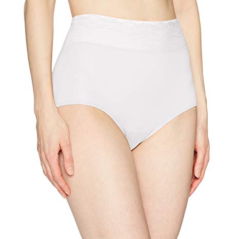 Warner's Women's No Pinching No Problem Microfiber with Lace Brief Panty