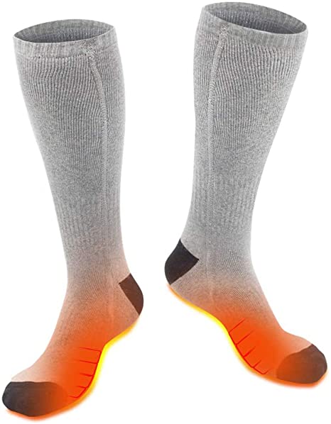 Litthing Heated Socks Men Rechargeable Electric Heating Socks Feet Warmer Winter Warm Socks