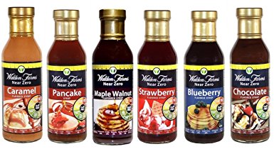 Walden Farms Near Zero Calorie Syrups Bundle (Containing Chocolate, Caramel, Pancake, Strawberry,Blueberry and Maple Walnut Syrups)