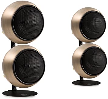Orb Audio Mod2X QuickPack - Satellite Speakers and Desk Stand, Hand Antiqued Bronze