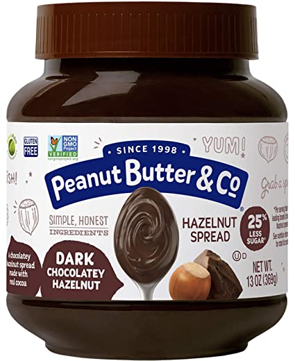 Peanut Butter & Co. Dark Chocolatey Hazelnut Spread, 13 Ounce Jar (Pack of 6)