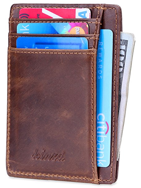 Slim Wallet RFID Front Pocket Wallet Minimalist Secure Thin Credit Card Holder