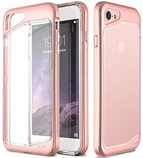 iPhone 7 Case, Yesgo Clear Rugged Case Drop Protection Scratch Resistant Transparent Back Protective Cover for Apple iPhone 7 (Rose Gold)