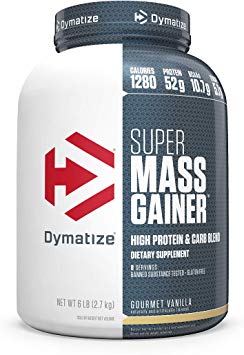 Dymatize Super Mass Gainer Protein Supplement with Digestive Enzymes, Gourmet Vanilla, 6 lbs