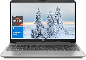 HP 255 Business Laptop, 15.6" FHD 1920 x 1080 Display, AMD Ryzen 5 5625U, 12GB RAM, 512GB SSD, Webcam, HDMI, RJ-45, SD Card Reader, Wi-Fi 6, Windows 11 Home, Grey