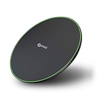 Contixo W2 Wireless Charging Charger Pad | Ultra-Thin Slim Design for Qi Compatible Smartphones iPhone 8/8 Plus/X/XS/XS Max/XR Samsung Galaxy S9/S9 Plus/S8/S8 Plus/S7/Note 8/9
