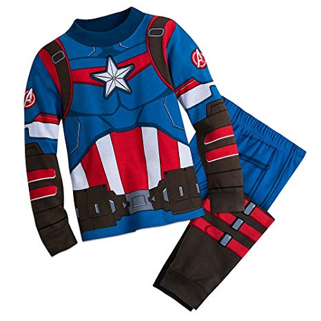 Marvel Captain America Costume PJ PALS Pajamas for Boys