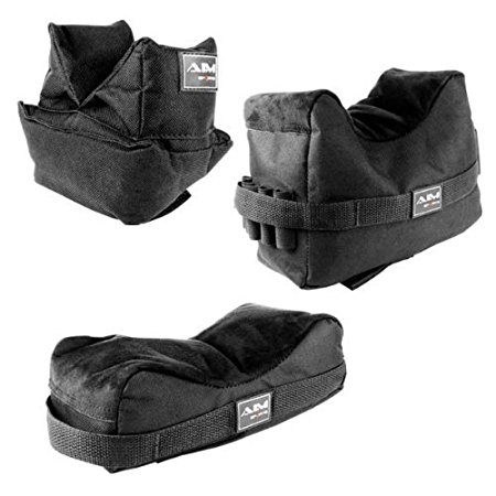 Set of 3 Black Color Bench Rest Shooting Bags (Empty / Unfilled) This item works with Remington 700 770 597 , SIG 522 556 , FN SCAR , Bushmaster ACR , Hk416 Hk417 , AR15 , Mossberg 715t FLEX-22 , Umarex 416 , Ruger SR22 SR556 N0.1 M77 77/22 10/22 Mini-14 Mini-30 , Winchester 70, Marlin .22 9mm .45 Camp Carbine, Howa 1500, Weatherby Vanguard, S&W M&P 15-22 Rifles by m1surplus