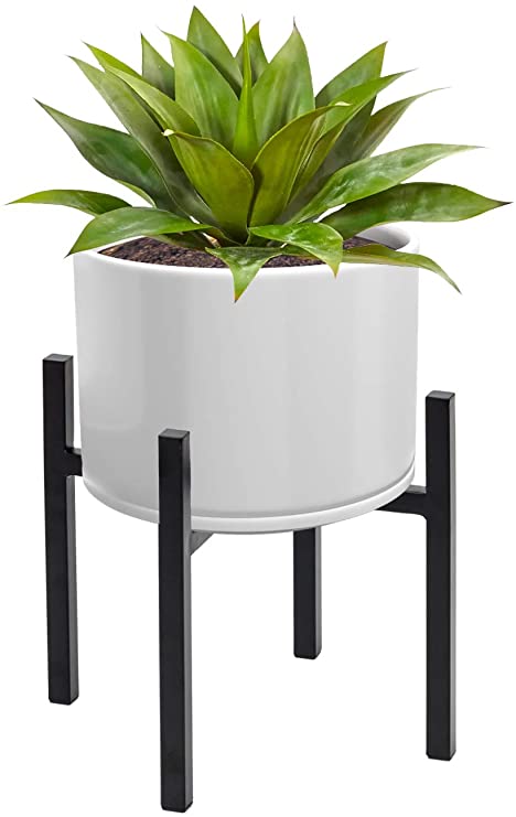 Sorbus Plant Stand Mid Century Style Flower Pot Holder, Planter, Modern Home Décor for Houseplants, Plant & Pot NOT Included, Black (12 inch)