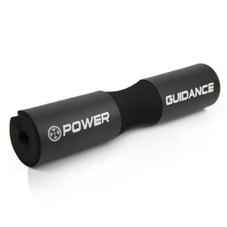 Power Guidance Barbell Squat Pad - Neck & Shoulder Protective Pad - Great for Squats, Lunges, Hip Thrusts, Weight lifting & More - Fit 2'' and Olympic Bars Perfectly