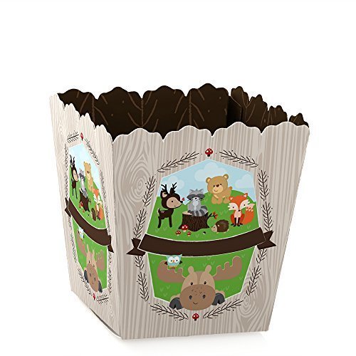 Woodland Creatures - Party Mini Favor Boxes - Baby Shower or Birthday Party Treat Candy Boxes - Set of 12