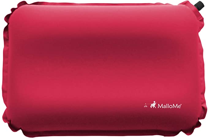 MalloMe Inflatable Camping Travel Pillow - Backpacking Camp Pillows for Sleeping Bag Pad - Small Mini Air Size Ultralight Inflating Compressible Compact Portable Gear Accessories Hiking