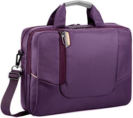 BRINCH Nylon Waterproof Laptop Case with Side Pockets for Macbook Pro Retina 15 inch Mini Asus/DELL/HP/Samsung ,15.6-Inch, Purple