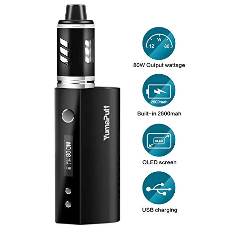 Electronic Cigarette Starter kit, Parrot Vape Kit Pen 80W, E Cigarette Starter Kit with Rechargeable 2600mah Box Mod Battery and OLED Screen with Mode - No Nicotine, No E Liquid