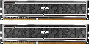 Silicon Power Gaming DDR4 32GB Kit (2 x 16GB) 3600MHz (PC4 28800) C18 Desktop Memory Module Ram with Heatsink Camouflage Grey (SP032GXLZU360BDAJ5)